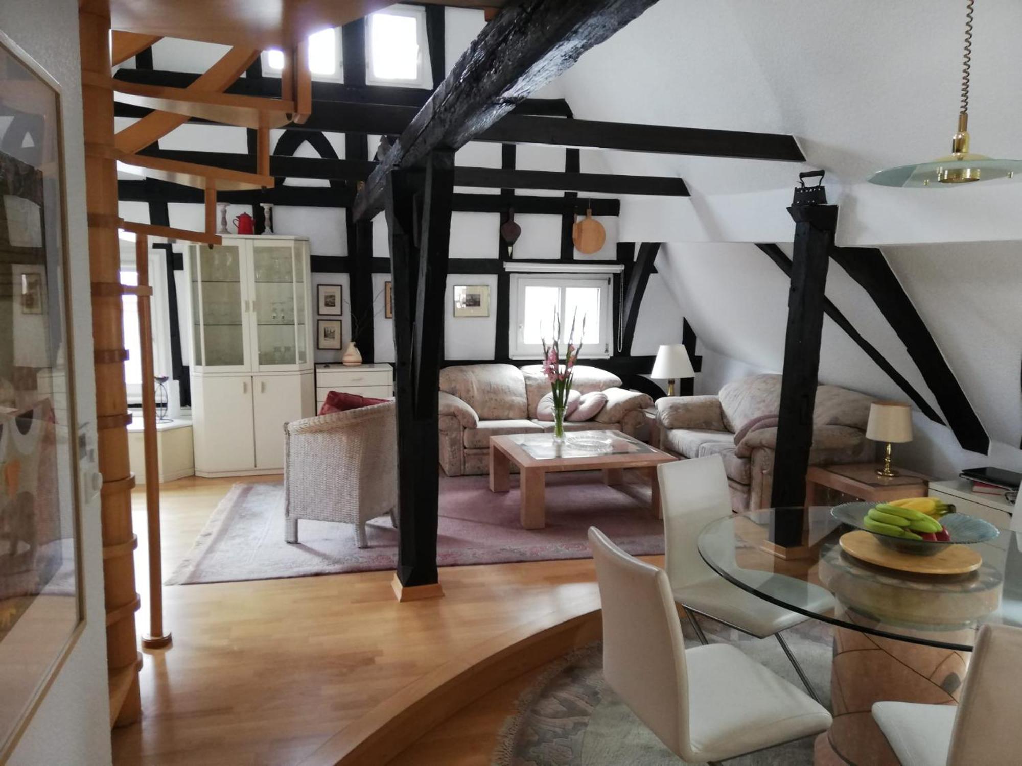 Penthouse Im Historischen Fachwerkhaus Mit Grosser Dachterrasse An Zentralster Lage Boppard Eksteriør bilde